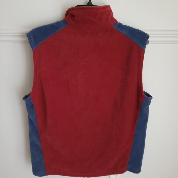 Columbia Steens Mountain  Red & Blue Fleece Full Zip Vest NWT Men's Medium - Picture 2 of 7